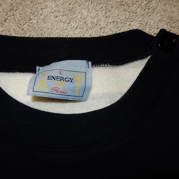 VTG Mont St. Michele France nautical striped breton top shirt womens L XL sweat - Picture 5 of 7